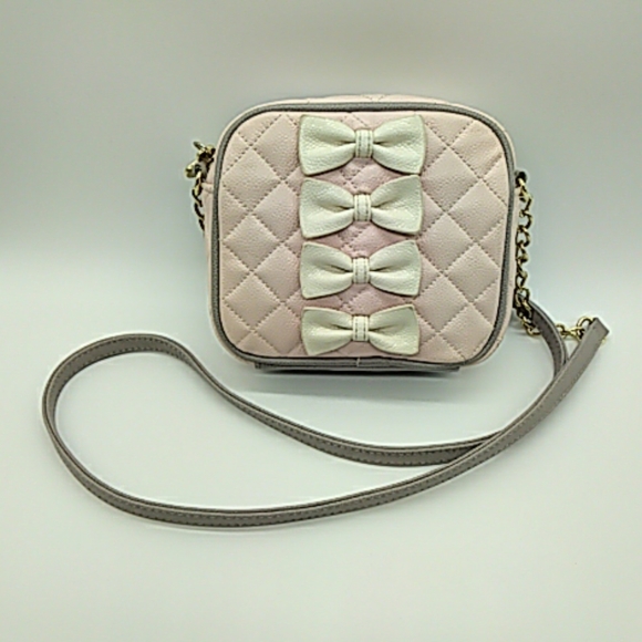 Betsey Johnson Handbags - Betsy Johnson bow small crossbody purse pink